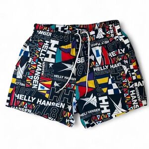Helly Hansen Men's Swim Shorts Size M Multicolored Quick Dry Mesh Lined Trunks
